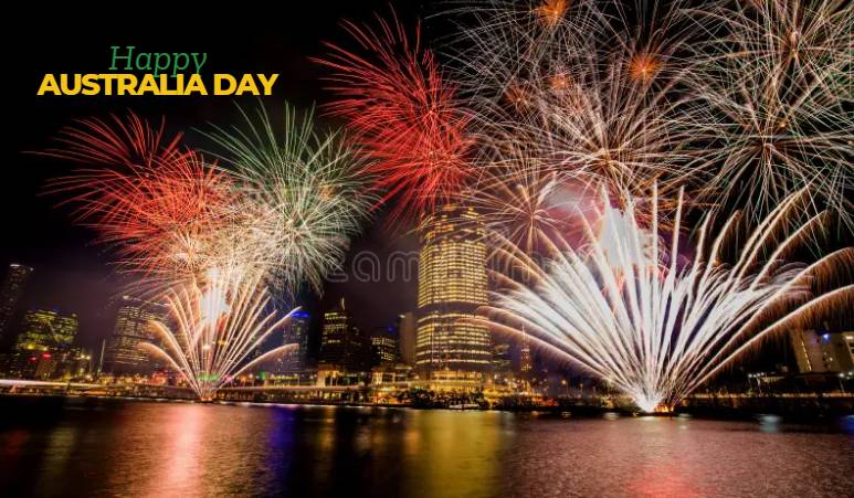 Australia day fireworks Brisbane 2025 Time with Time Zone