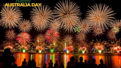 Happy Australia day fireworks 2025 Brisbane Time